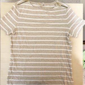 MICHAEL Michael Kors Tan Striped T-Shirt